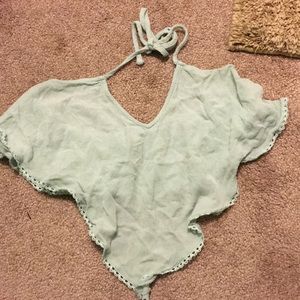 Light blue crop top